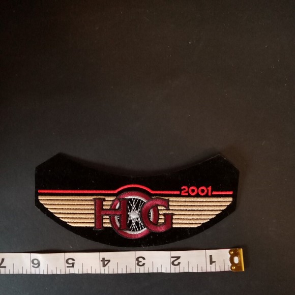 New 2001 HOG Motorcycle Wheel Rocker Patch‎ Harley Owner's Group 5 3/4" - Picture 2 of 5